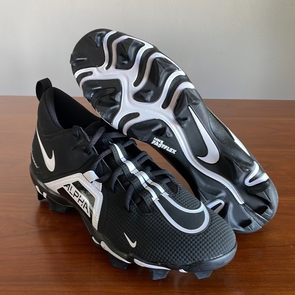 Men's Nike Alpha Menace 3 Shark Football Cleats Black CV0582 001 Size 11.5 - Picture 1 of 5
